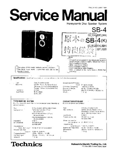 panasonic 5382 - manual de servicio  panasonic Audio SB-4 5382 - manual de servicio.pdf