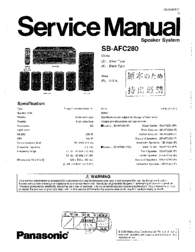 panasonic 6150 - manual de servicio  panasonic Audio SB-AFC280 6150 - manual de servicio.pdf