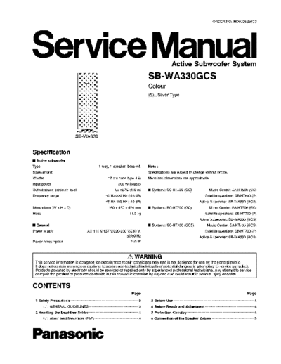 panasonic hfe   sb-wa330gcs service en  panasonic Audio SB-WA330 hfe_panasonic_sb-wa330gcs_service_en.pdf