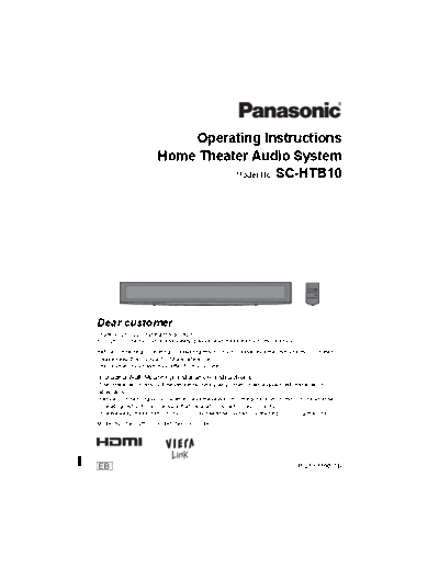 panasonic rqtx1166-1b  panasonic Audio SC-HTB10EB rqtx1166-1b.pdf