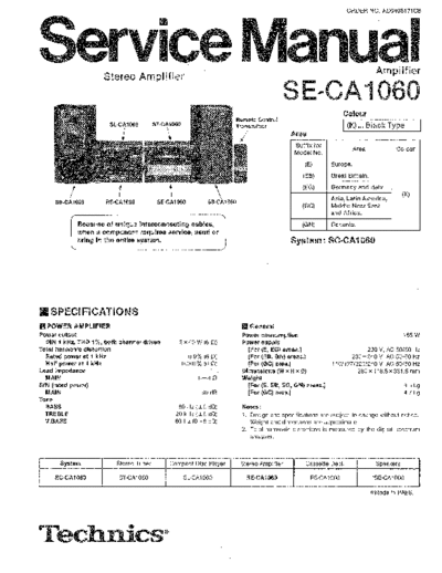 panasonic ad9406171c8  panasonic Audio SE-CA1060 ad9406171c8.pdf