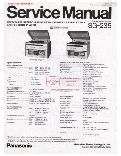 panasonic panasonic sg-235  panasonic Audio SG-235 panasonic_sg-235.pdf