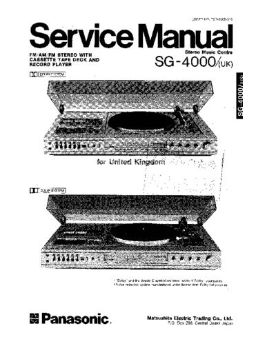 panasonic TSD8905-346  panasonic Audio SG-4000 TSD8905-346.pdf