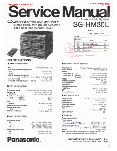 panasonic sg-hm30l  panasonic Audio SG-HM30L sg-hm30l.pdf