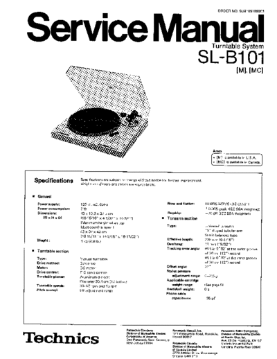 panasonic 7429 - manual de servicio  panasonic Audio SL-B101 7429 - manual de servicio.pdf