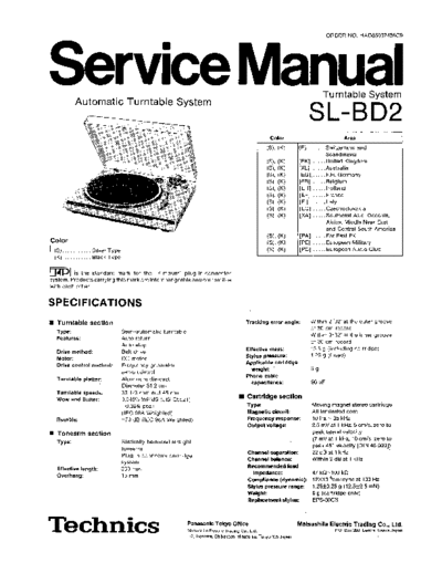panasonic 7000 - manual de servicio  panasonic Audio SL-BD2 7000 - manual de servicio.pdf