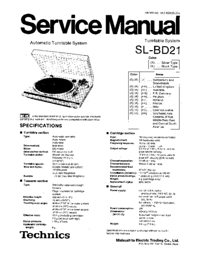 panasonic 4375 - manual de servicio  panasonic Audio SL-BD21 4375 - manual de servicio.pdf