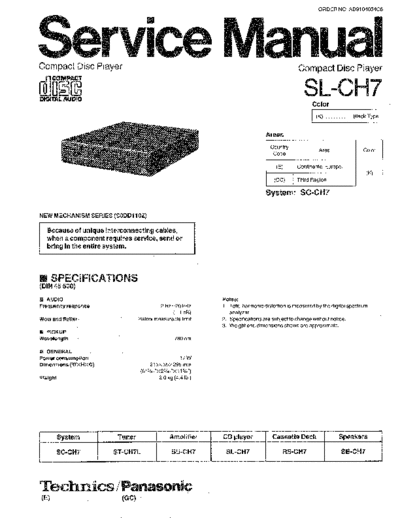 panasonic 5717 - manual de servicio  panasonic Audio SL-CH7 5717 - manual de servicio.pdf