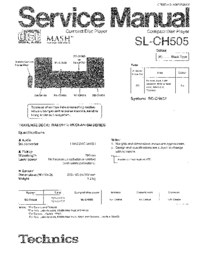 panasonic 4368 - manual de servicio  panasonic Audio SL-CH505 4368 - manual de servicio.pdf
