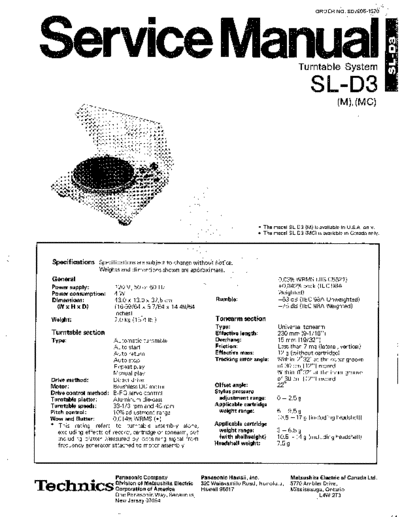 panasonic 6705 - manual de servicio  panasonic Audio SL-D3 6705 - manual de servicio.pdf