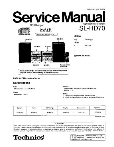 panasonic ad9611202c2  panasonic Audio SL-HD70 ad9611202c2.pdf