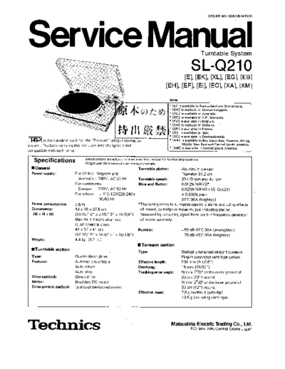 panasonic 6841 - manuel technique  panasonic Audio SL-Q210 6841 - manuel technique.pdf