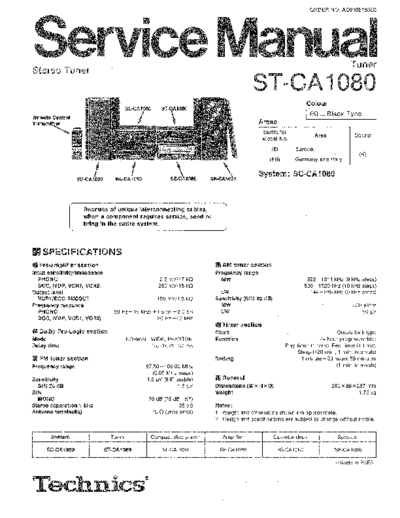 panasonic 5715 - manual de servicio  panasonic Audio ST-CA1080 5715 - manual de servicio.pdf