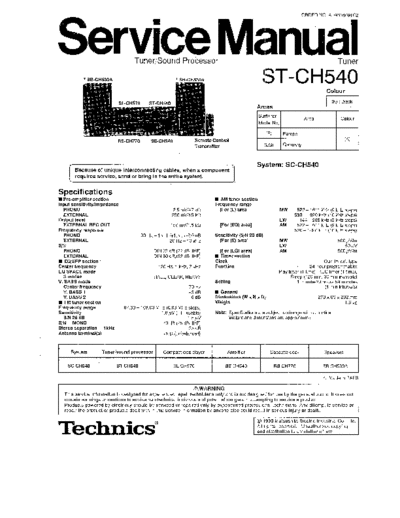 panasonic 4523 - manual de servicio  panasonic Audio ST-CH540 4523 - manual de servicio.pdf