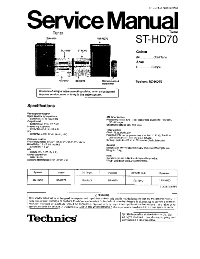 panasonic ad9610197c2  panasonic Audio ST-HD70 ad9610197c2.pdf