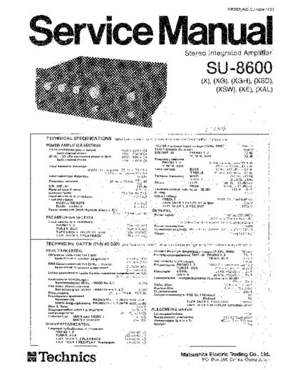 panasonic 6929 - manual de servicio  panasonic Audio SU-8600 6929 - manual de servicio.pdf