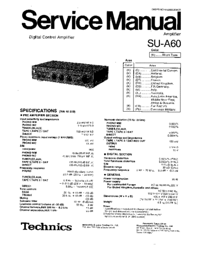 panasonic 6967 - manual de servicio  panasonic Audio SU-A60 6967 - manual de servicio.pdf