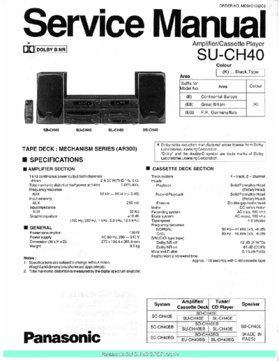 panasonic Panasonic SACH40 sch  panasonic Audio SU-CH40 Panasonic_SACH40_sch.pdf