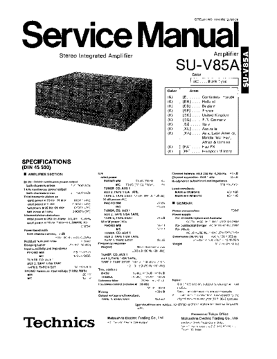 panasonic 4498 - manual de servicio  panasonic Audio SU-V85A 4498 - manual de servicio.pdf
