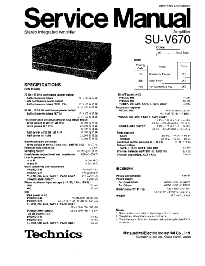 panasonic 4496 - manual de servicio  panasonic Audio SU-V670 4496 - manual de servicio.pdf