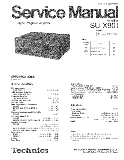 panasonic 6225 - manual de servicio  panasonic Audio SU-X901 6225 - manual de servicio.pdf