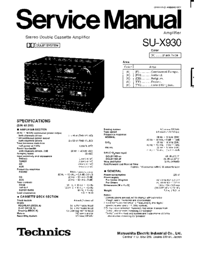 panasonic 7832 - manual de servicio  panasonic Audio SU-X930 7832 - manual de servicio.pdf