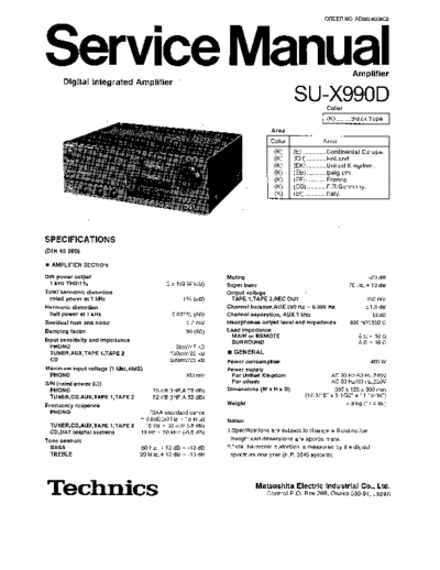 panasonic 3509 - manual de servicio  panasonic Audio SU-X990D 3509 - manual de servicio.pdf