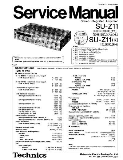 panasonic SD8103-1842  panasonic Audio SU-Z11E SD8103-1842.pdf