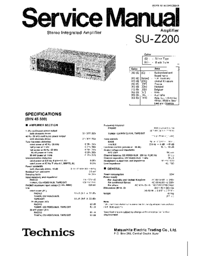panasonic 7749 - manual de servicio  panasonic Audio SU-Z200 7749 - manual de servicio.pdf