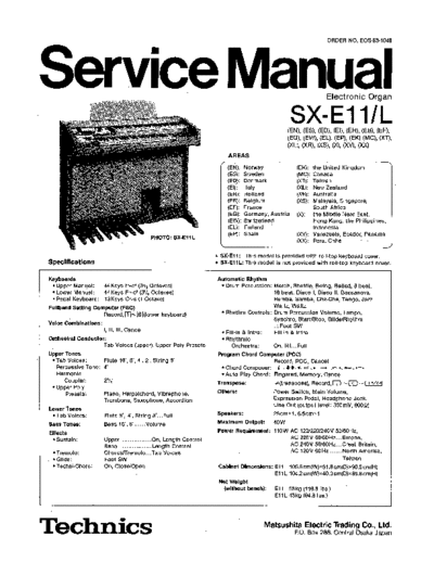 panasonic 3882 - manual de servicio  panasonic Audio SX-E11 3882 - manual de servicio.pdf