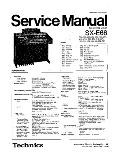 panasonic 7105 - manual de servicio  panasonic Audio SX-E66 7105 - manual de servicio.pdf