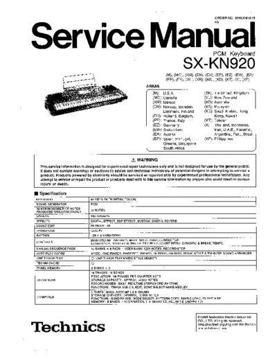 panasonic 3925 - manual de servicio  panasonic Audio SX-KN920 3925 - manual de servicio.pdf