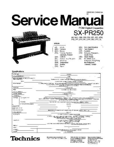 panasonic 6694 - manual de servicio  panasonic Audio SX-PR250 6694 - manual de servicio.pdf