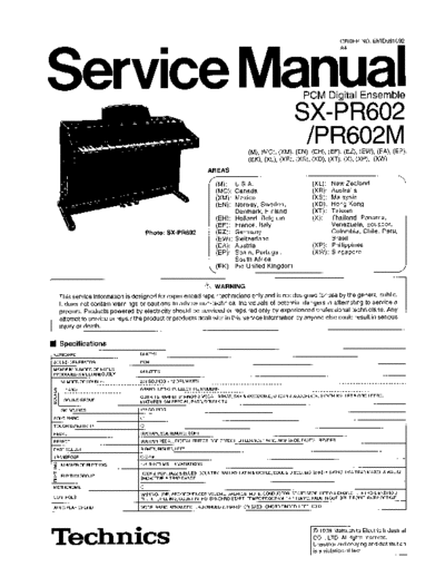 panasonic 4535 - manual de servicio  panasonic Audio SX-PR602 4535 - manual de servicio.pdf