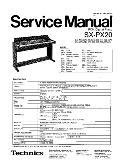panasonic 6224 - manual de servicio  panasonic Audio SX-PX20 6224 - manual de servicio.pdf