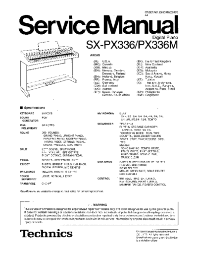 panasonic 4236 - manual de servicio  panasonic Audio SX-PX336 4236 - manual de servicio.pdf