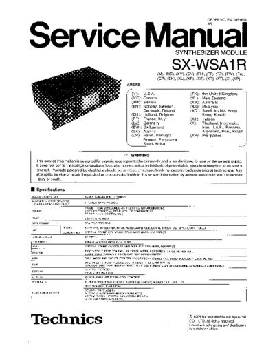 panasonic 3886 - manual de servicio  panasonic Audio SX-WSA1R 3886 - manual de servicio.pdf