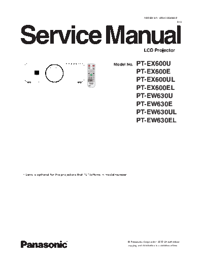 panasonic panasonic pt-ex600u sm  panasonic Beamer PT-EW630E panasonic_pt-ex600u_sm.pdf