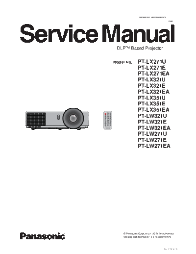 panasonic pt-lx271 sm  panasonic Beamer PT-LX271 pt-lx271_sm.pdf