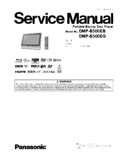 panasonic CHM1005019CE  panasonic Blue Ray DMP-B500EG CHM1005019CE.pdf