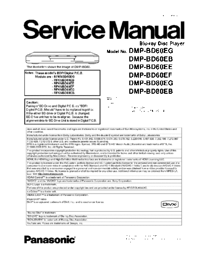 panasonic DSD0903023CE  panasonic Blue Ray DMP-BD60EG DSD0903023CE.pdf