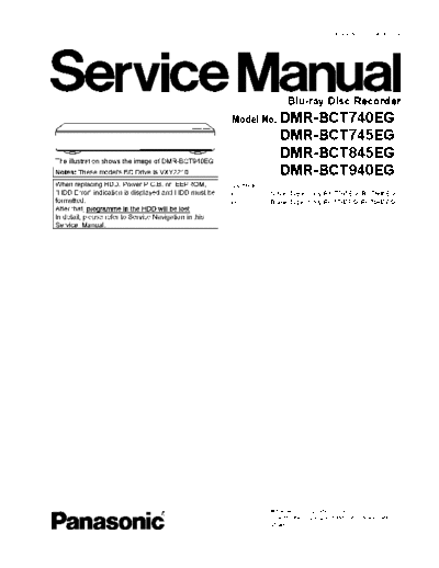 panasonic dsd1408007ce service manual  panasonic Blue Ray DMR-BCT740EG dsd1408007ce service manual.pdf
