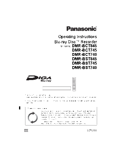 panasonic sqt0300 user manual  panasonic Blue Ray DMR-BCT845 sqt0300 user manual.pdf