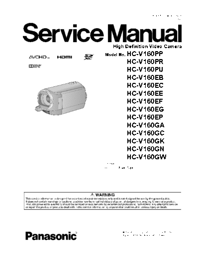 panasonic vm1501004ce  panasonic Cam HC-V160EG vm1501004ce.pdf