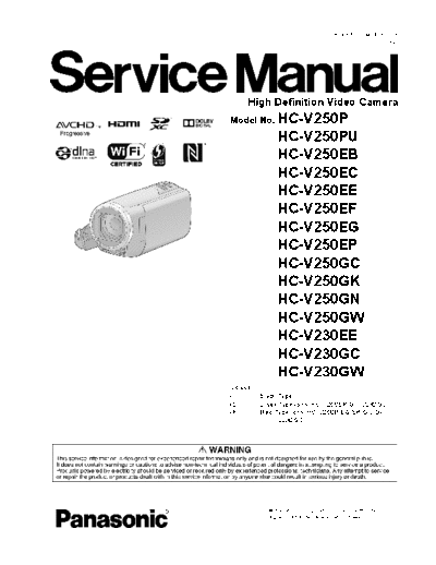 panasonic vm1402002ce  panasonic Cam HC-V230GW vm1402002ce.pdf