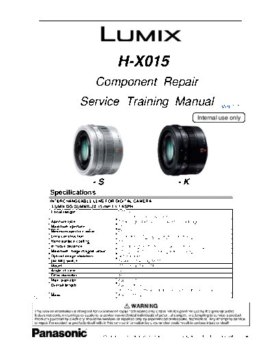 panasonic h-x015 training manual  panasonic Cam LUMIX h-x015_training_manual.pdf