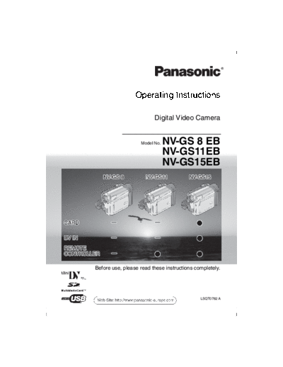 panasonic lsqt0782a  panasonic Cam NV-GS11EB lsqt0782a.pdf