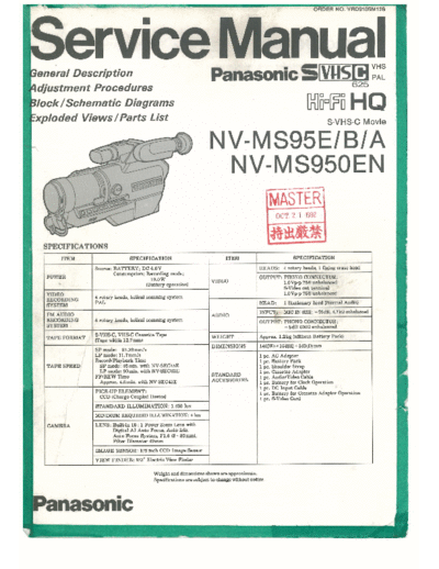 panasonic VRD9105M126  panasonic Cam NV-MS95 VRD9105M126.pdf