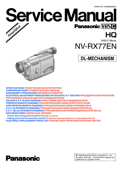 panasonic nv-rx77  panasonic Cam NV-RX77 nv-rx77.djvu