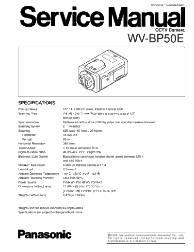 panasonic Abp50e  panasonic Cam WV-BP50E Abp50e.pdf